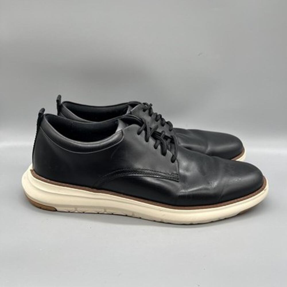 Cole Haan Shoes Mens 11.5 Black Leather Lace Up Casual Walking Comfort Sneakers